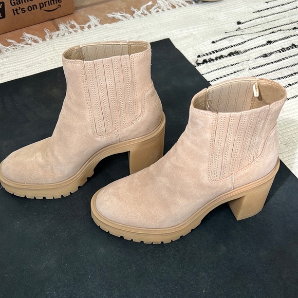 Dolce Vita suede booties, natural color - Picture 1 of 5